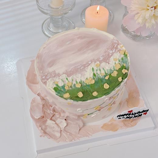 春日海浪油画风蛋糕-低糖处理无添加 商品图0