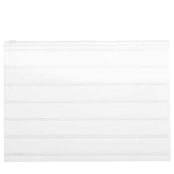 得力(deli)10只/A4透明条纹拉链袋 财务凭证收纳 试卷收纳 磨砂感文件资料袋试卷袋5568 商品图1