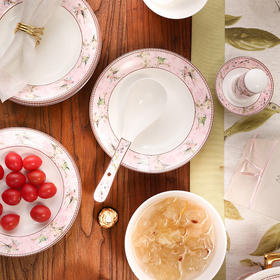 美道欧式轻奢骨瓷餐具盘子创意菜盘餐盘碟子汤碗