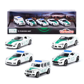Majorette 美捷轮 迪拜收藏警车组合B | 小轮车组合奔驰AMG跑车保时捷合金车 3岁+