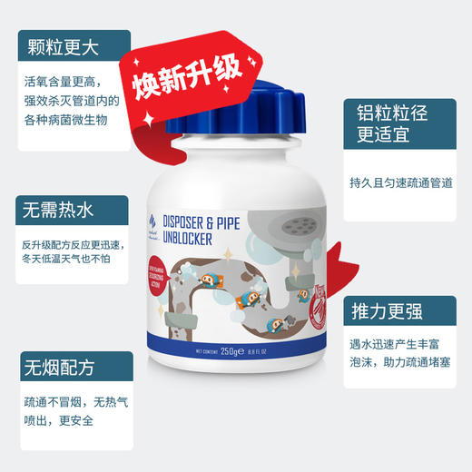 ⁵59元3瓶！英国进口【 管道疏通剂】升级大颗粒状 激泡配方  YY05-QTT-BDM 商品图2