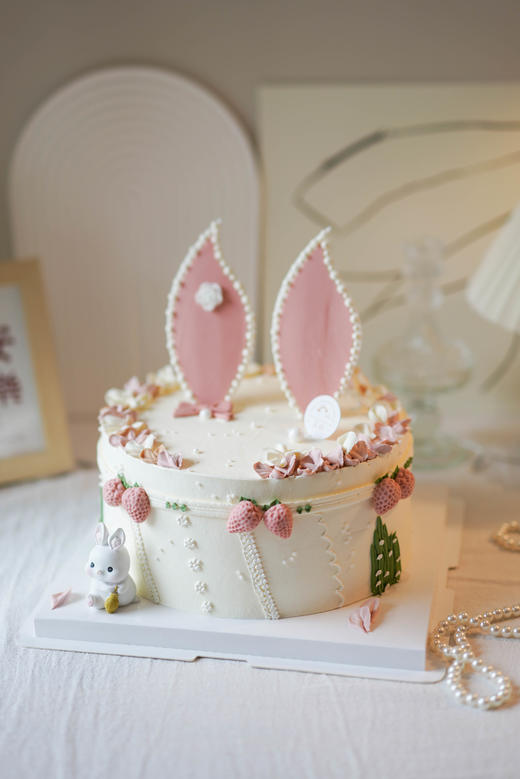 兔耳朵裱花蛋糕（需提前5小时预定） 商品图1