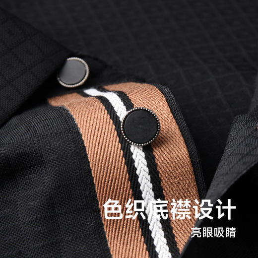 【新款DK】大依优型大码男装短袖Polo衫翻领冰丝高弹提花小格无痕加肥加大透气吸汗夏季上衣半袖t恤夏装 商品图2