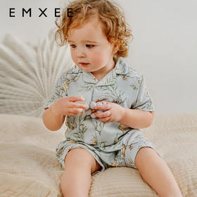 【宝宝服饰】嫚熙牛油果天竹纱罗儿童套装夏季凉感