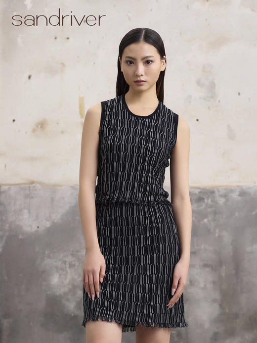 精梳棉自带流苏马甲SJS96W026N 商品图5