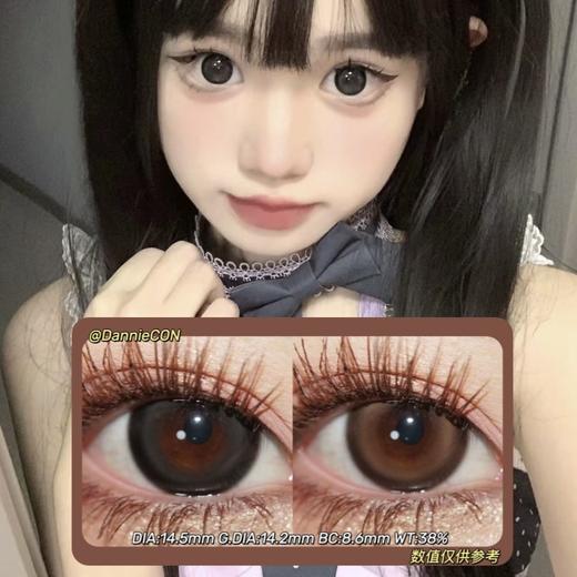 Pfgirlcon半年抛·焦糖布丁&黑糖布丁·14.5mm(着色参考14.2mm) 0-800度(有525/575) 非离子·(建议佩戴3-4个月左右更换) 商品图0