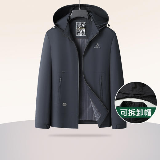 【可拆卸帽】【新款DWP】大依优型大码夹克外套加肥加大肥佬休闲商务上衣男士胖子 商品图0