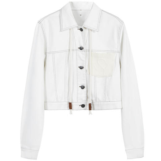 SELFWHO 纯棉牛仔外套女2024新款春小个子设计感百搭短款夹克上衣 商品图4