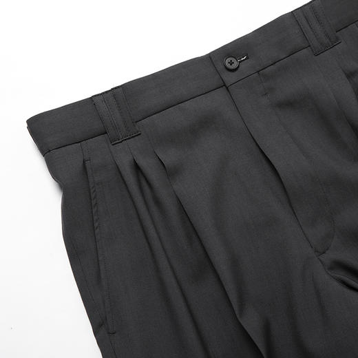 YOKE 3PLEATED WIDE LEG TROUSERS 羊毛垂坠宽松锥形长裤 商品图1