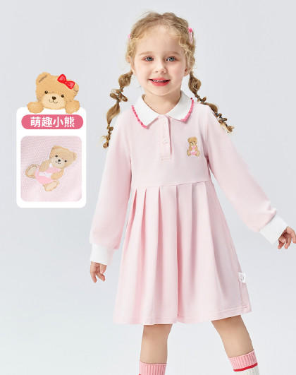 【90-140】【精典泰迪】女童春秋长袖POLO裙清爽学院裙 商品图0