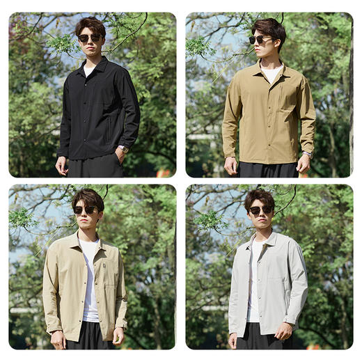 【Q】【防晒衣】【新款DK】大依优型大码防晒衣翻领外套夹克加肥加大肥佬休闲上衣男士胖子潮流 商品图2