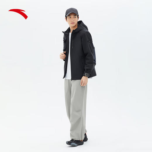 【无货更换】安踏（ANTA）防泼水连帽运动外套男春季梭织户外登山跑步健身上衣152417604S 商品图0