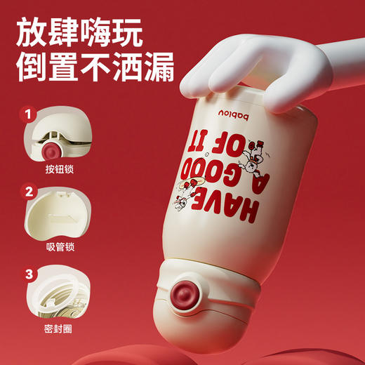 bablov保温杯儿童316不锈钢高颜值女杯子便携可爱小学生吸管水杯 商品图2