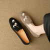 【预售5天】复古乐福鞋，磨砂刺绣平跟女单鞋一脚蹬小皮鞋NJMK&K890 商品缩略图0