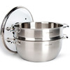 乐扣乐扣（LOCK&LOCK）不锈钢蒸锅 家用大容量蒸锅28CM二层蒸锅汤锅套装组合电磁炉锅具 商品缩略图3