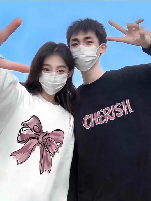 【YW】无忧购春夏韩系百搭休闲时尚印花320g毛圈情侣卫衣（截单后7-15天发货)25年清仓捡漏 商品图4