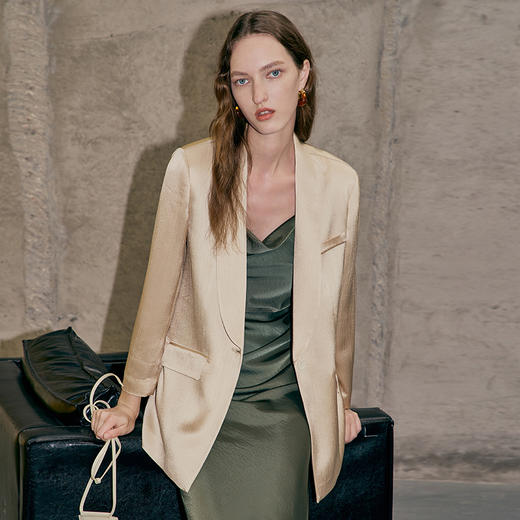 EITIE爱特爱春季新款大气纯色西装外套女7303013 商品图5