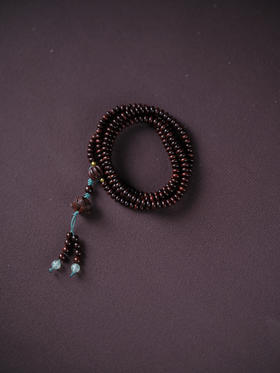 小叶紫檀算盘莲花珠吊坠文玩手串念珠手链项链【器悟雅玩】