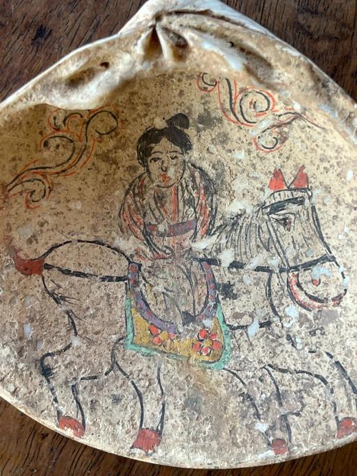 贝壳彩绘仕女图盖盒，顺丰包邮 商品图13