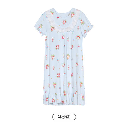 都市丽人眯雅佳生活家居春夏睡衣女童针织人棉家居服薄款短袖裙童装棉质裙装JH46A1 商品图7