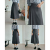 OLrain欧芮儿灰色半身裙女早春2024年新款通勤百搭设计感百褶长裙 商品缩略图2