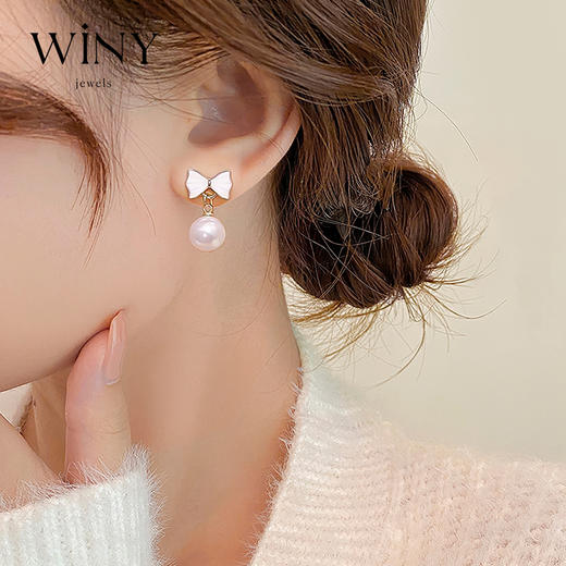 Winy925纯银仙蝶耳钉送女友闺蜜节日生日礼物 商品图3