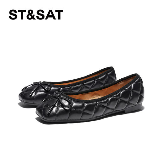 星期六时尚菱格芭蕾平底鞋SS4111116A 商品图13