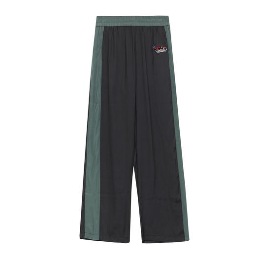 谜底雪纺直筒裤长裤女2024夏款时尚拼色轻薄亲肤休闲裤246MK7020 商品图4