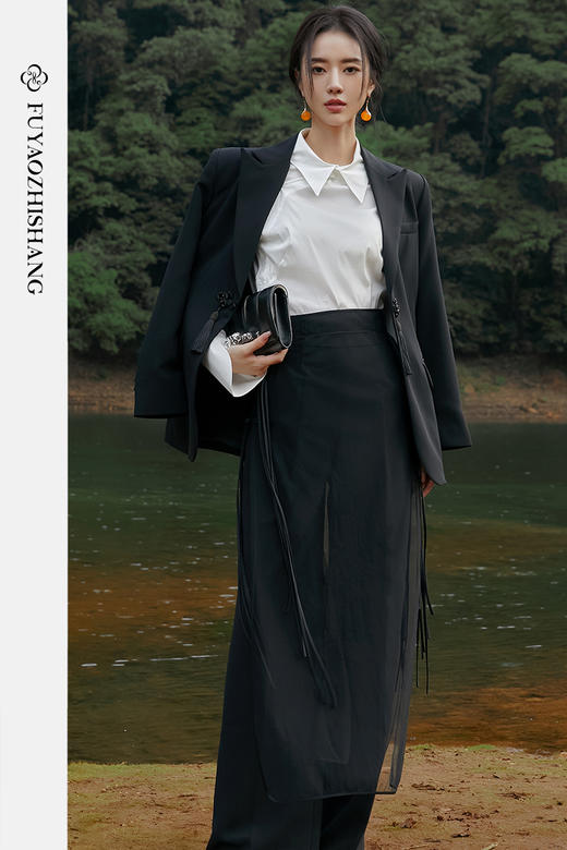 扶摇 气场强大女装新中式国风西装套装高级感气质职业两件套 商品图5