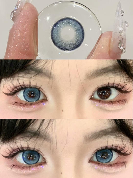 【大直径】PFGIRLCON-蓝莓气泡-14.5mm【半年抛 0-800度 含有525/575】着色13.9mm 商品图9