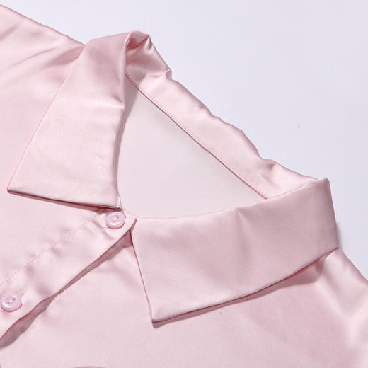 都市丽人好睡好眠春夏睡衣女冰雪丝家居服薄款短袖短裤女士丝质套装LH41B8 商品图11