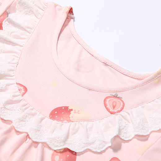 都市丽人眯雅佳生活家居春夏睡衣女童针织人棉家居服薄款短袖裙童装棉质裙装JH46A1 商品图5