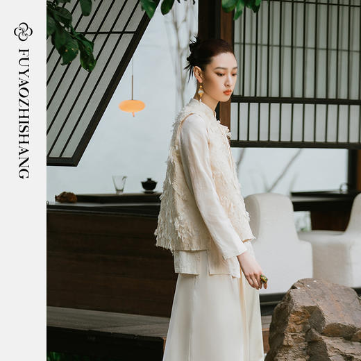 扶摇 新中式女装国风禅意盘扣上衣马甲改良汉服老钱风马夹 商品图3