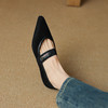 【预售5天】时尚新款，里外全皮羊猄皮尖头低跟单鞋TX472 商品缩略图1