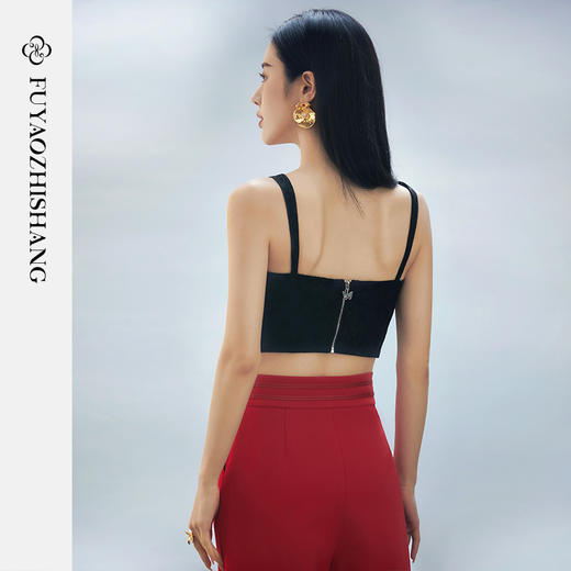 提花背心新国潮中式吊带背心女外穿夏内搭辣妹纯欲风别致性感上衣 商品图2