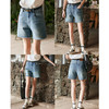 OLrain欧芮儿复古蓝牛仔裤女早春2024年新款休闲减龄百搭直筒短裤 商品缩略图2