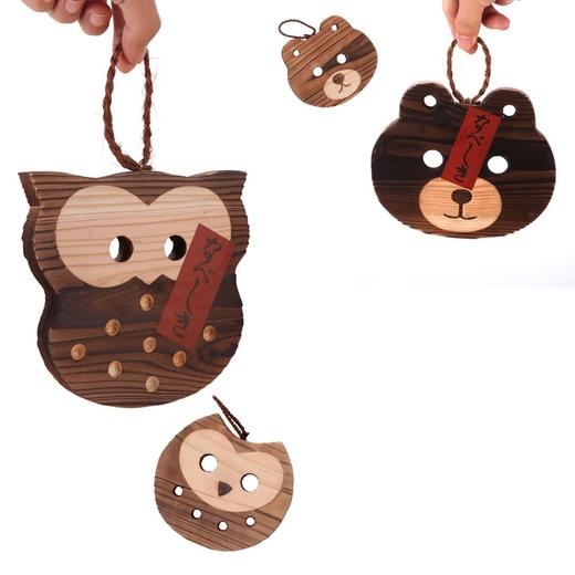 万古烧杉木熊锅垫木垫纯手工防烫加厚木质16.5*14cm 商品图1