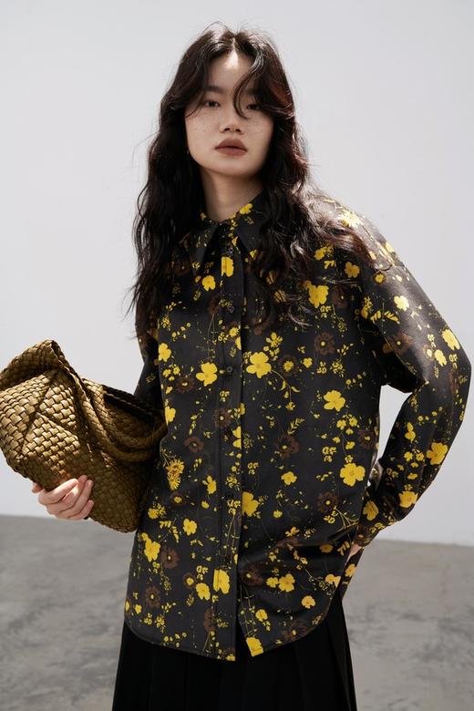 Kai & Kiera 港式复古印花个性衬衫上衣 17579 商品图1