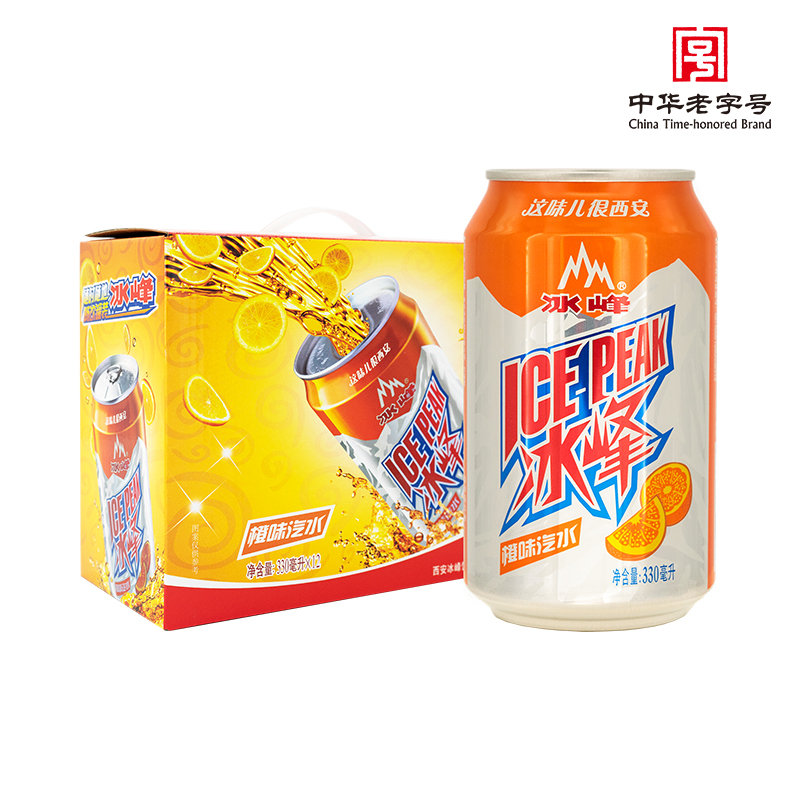 冰峰 橙味汽水礼盒 碳酸饮料 老汽水330ml*12罐装