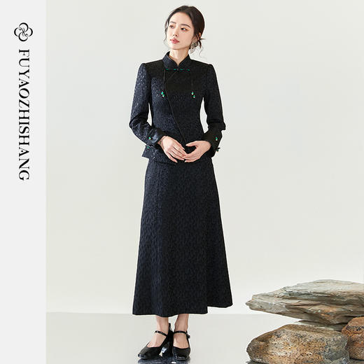 扶摇 西装外套女新中式职业套装盘扣修身上衣新款中国风西服 商品图2