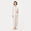 都市丽人好睡好眠春夏睡衣女CVC泡泡直条提花家居服薄款长袖长裤女士套装LH41A8 商品缩略图2