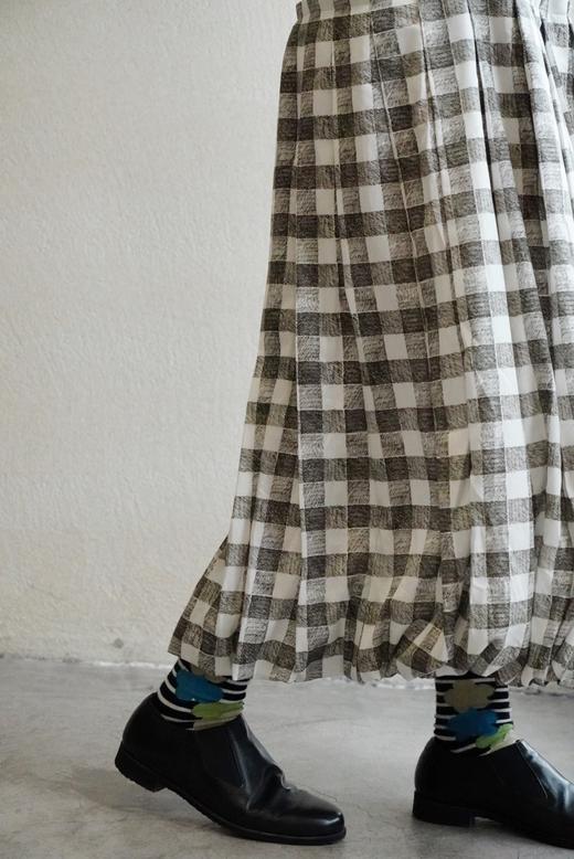 ECOLE DE CURIOSITIES 印花格纹连衣裙(2色可选) 商品图11