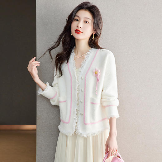 小香风外套，女春装新款女装外搭短款上衣流苏外衣开衫春秋披肩CC-MY-1081 商品图0