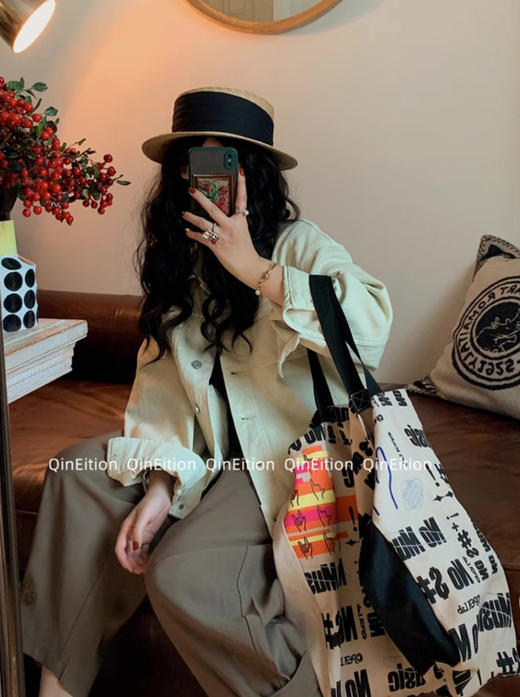 老米优品。春款。韩系 复古做旧 《石磨褪色水洗牛仔外套》爱的就是这一份少年感！慵懒感！怀旧感！巨百搭~~ WT240219A  偶 商品图3