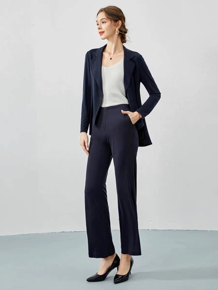 A7053      高端气质职业通勤收腰显瘦西装两件套套装（特价不退换）