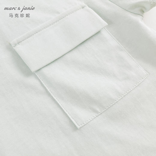 马克珍妮男童凉感贴布口袋短袖T恤儿童上衣2024年夏装新款240512 商品图4