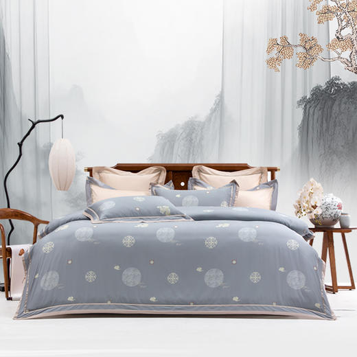 多喜爱山海经 60S贡缎长绒棉四件套 雅韵集/麒麟华图/兰草夫诸/荷鳐涟漪/云深之处/向云端hlcs 商品图2