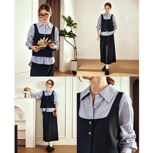 OLrain欧芮儿黑色时尚套装女早春2024年新款气质西装高级感两件套 商品图1