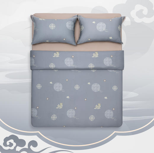 多喜爱山海经 60S贡缎长绒棉四件套 麒麟华图cs 商品图1