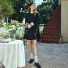 OLrain欧芮儿法式黑色连衣裙女早春2024新款赫本风通勤显瘦裙子 商品缩略图3